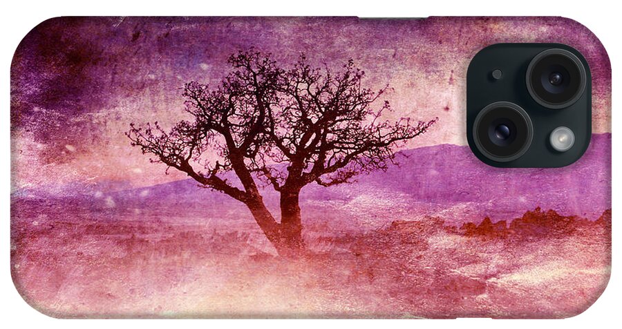 Tree iPhone Case featuring the photograph Tree at Dusk in Waikoloa 4 by Ellen Cotton