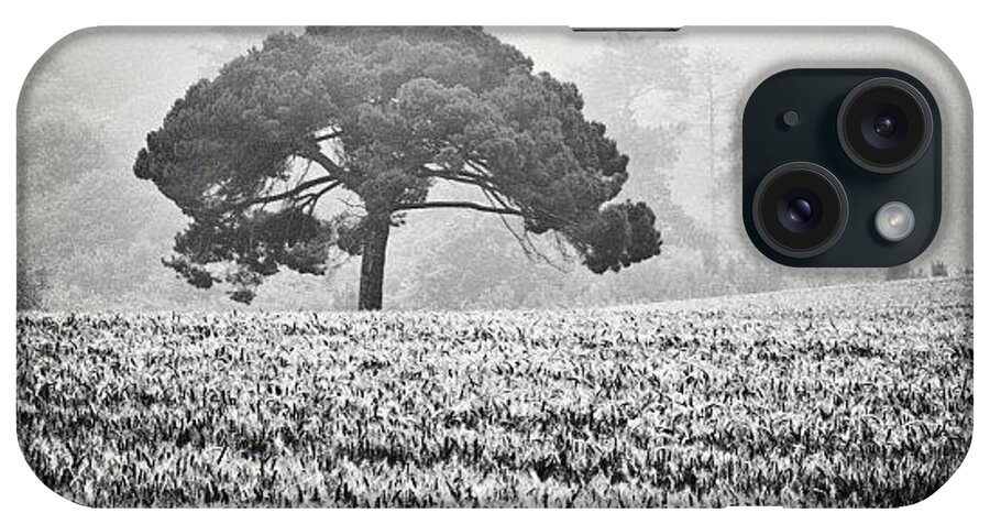 Monochromatic iPhone Case featuring the photograph #tree #france #blackandwhite #bnw by Georgia Clare