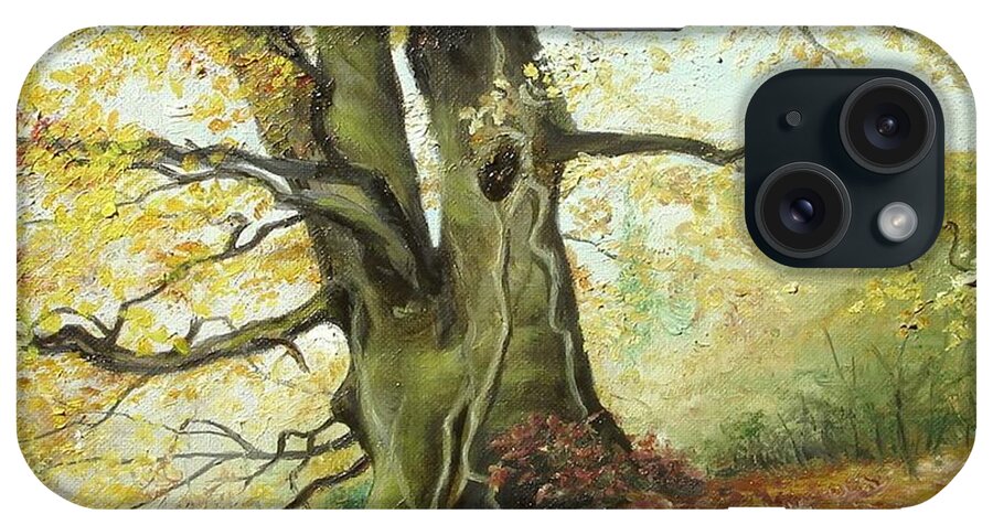 Tree iPhone Case featuring the painting Tree by Sorin Apostolescu