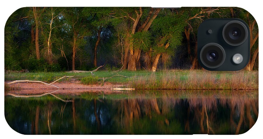 Reflection iPhone Case featuring the photograph Trees of the Lake by Darren White