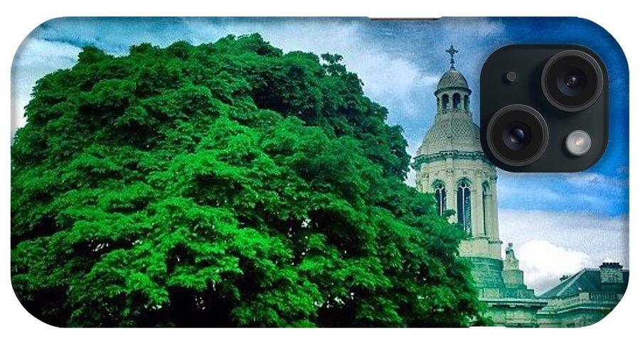 Green iPhone Case featuring the photograph Trinity College Dublin. #green by David Lynch