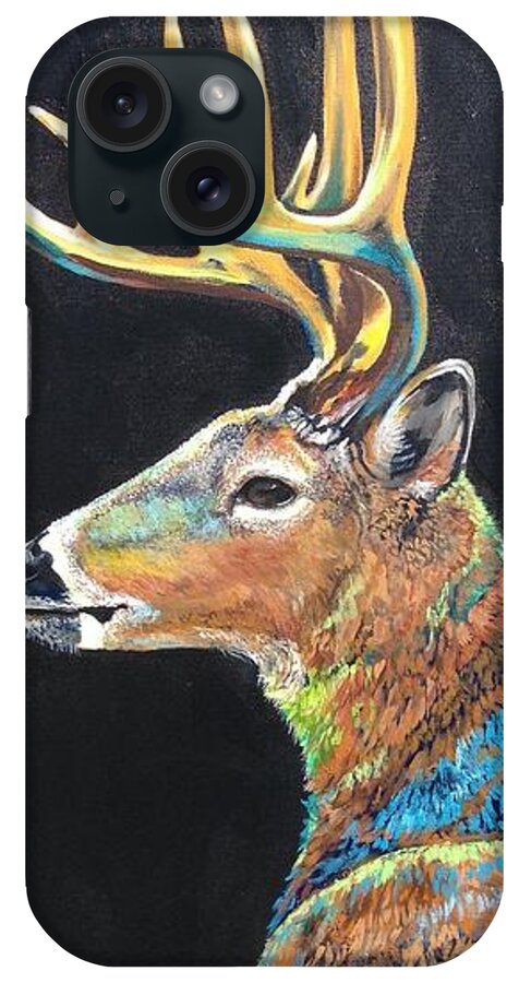 Wildlife iPhone Case featuring the painting Trophy Buck by Kathy Laughlin