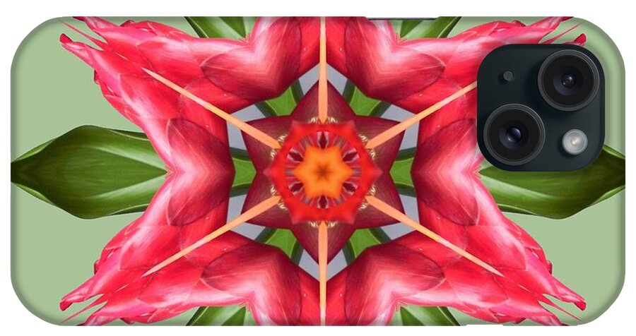 Mandalas iPhone Case featuring the digital art Tropical Flower Mandala by Diane Lynn Hix