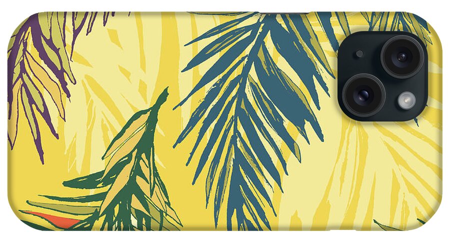 Tropical Rainforest iPhone Case featuring the digital art Tropical Jungle Floral Seamless Pattern by Sv sunny