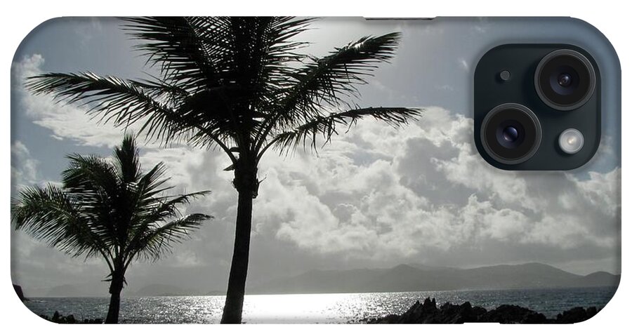 Sapphire Beach iPhone Case featuring the photograph Tropical Mornings - Silhouettes 02 by Pamela Critchlow