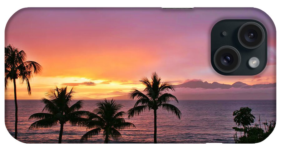 Sunset iPhone Case featuring the photograph Tropical Sunset by Peggy Collins