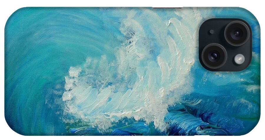Ocean iPhone Case featuring the painting Tsunami by Donna Blackhall
