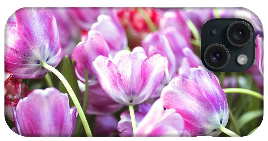 Blurred iPhone Case featuring the photograph Tulip Garden by Susan Stone
