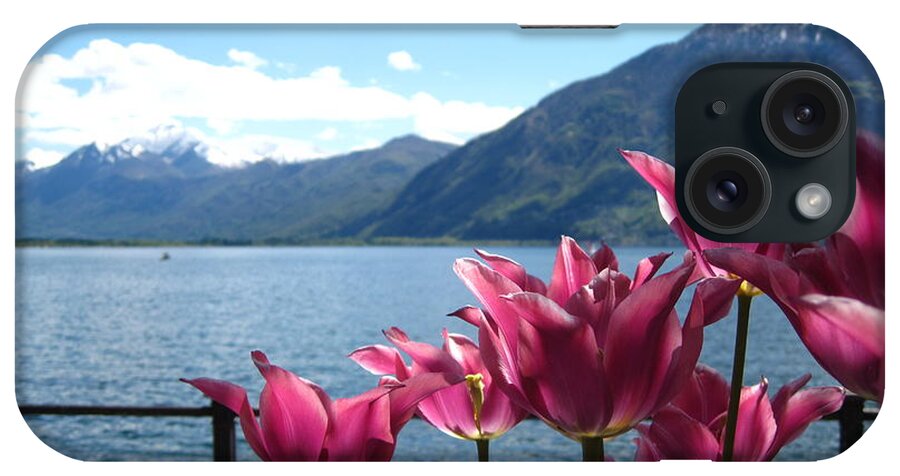 Sky iPhone Case featuring the photograph Tulips at Lake Geneva by Amanda Mohler