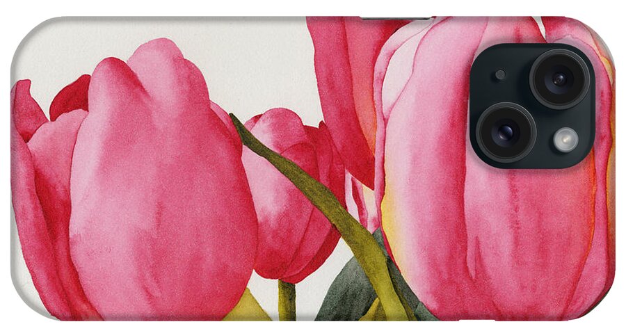 Tulip iPhone Case featuring the painting Tulips For You by Ken Powers