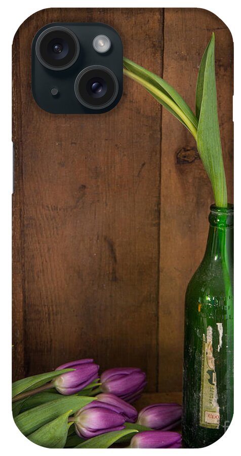 Maine Nature Photographers iPhone Case featuring the photograph Tulips Green Bottle by Alana Ranney