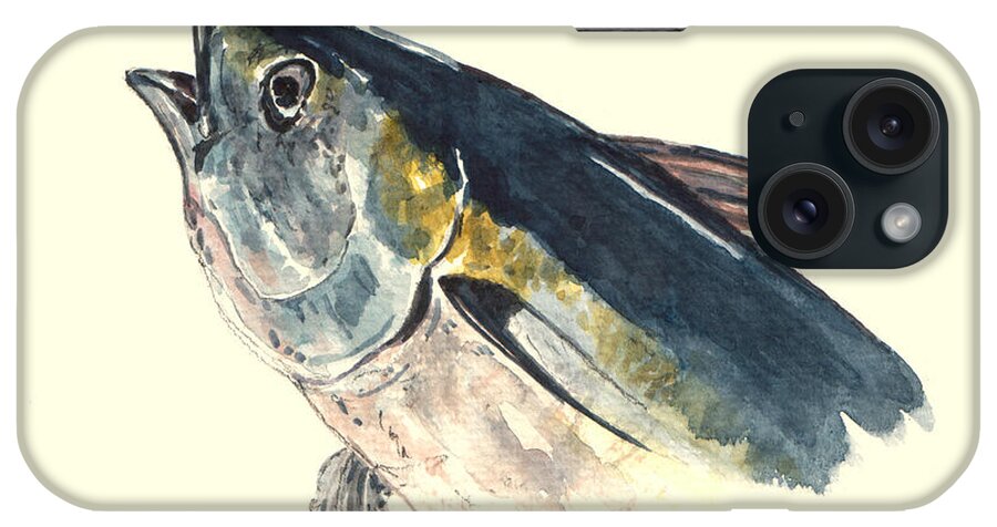 Tuna iPhone Case featuring the painting Tuna fish by Juan Bosco