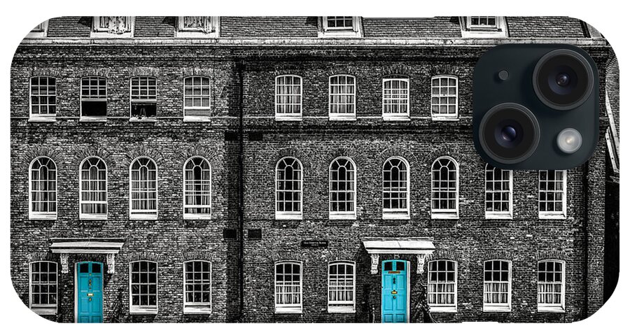 London iPhone Case featuring the photograph Turquoise Doors at Tower of London's Old Hospital Block by James Udall
