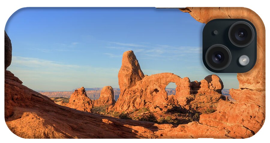Rock iPhone Case featuring the photograph Turret Arch through North Window by Alan Vance Ley