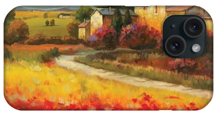 Tuscany iPhone Case featuring the painting Tuscan Villa by Tim Gilliland
