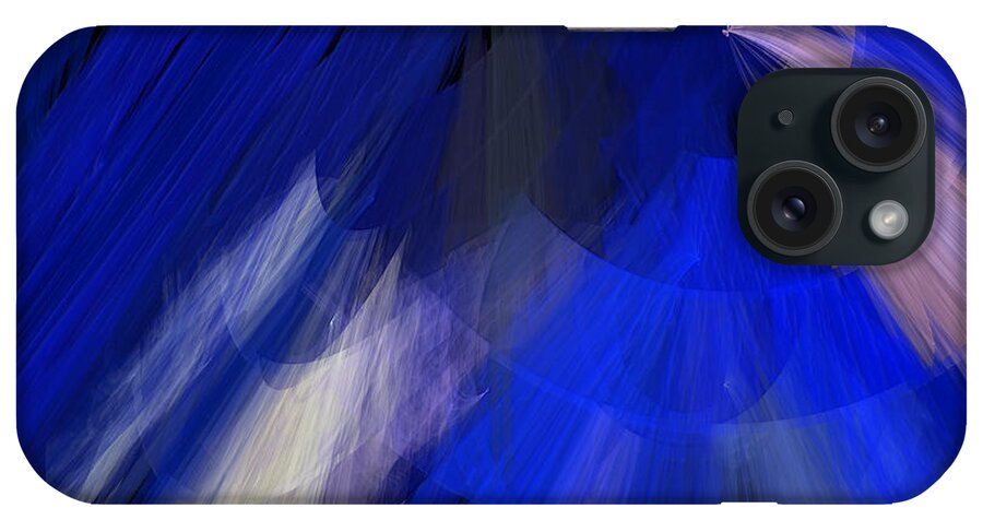 Ballerina iPhone Case featuring the digital art TuTu Stage Left Blue Abstract by Andee Design