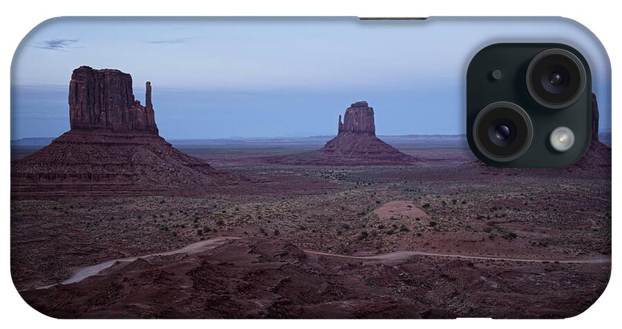 Monument Valley iPhone Case featuring the photograph Twilight At Monument Valley by Lucinda Walter