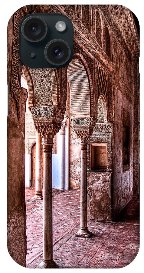 Alhambra Columns iPhone Case featuring the photograph Two Columns by Weston Westmoreland