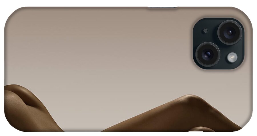 Curve iPhone Case featuring the photograph Two Female Naked Bodies by Jonathan Knowles