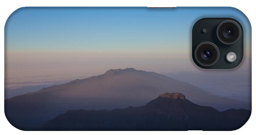  La Palma iPhone Case featuring the photograph Two Mountains In The Morning by Ralf Kaiser