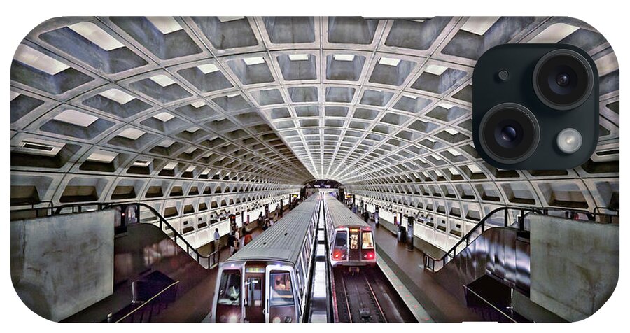 Subway iPhone Case featuring the photograph Two Subway Trains, Washington Metro by Caroline Purser