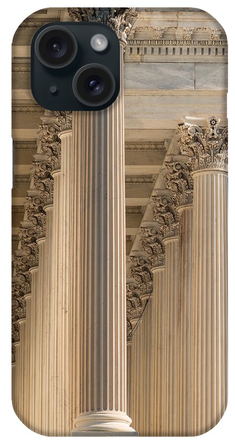 U. iPhone Case featuring the photograph U S Capitol Columns by Steve Gadomski