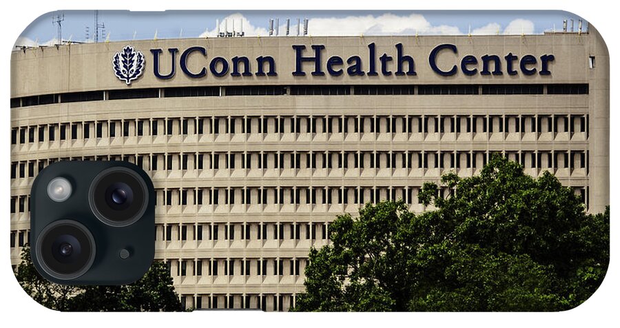 Uconn iPhone Case featuring the photograph University of Connecticut UCONN Health Center by Phil Cardamone