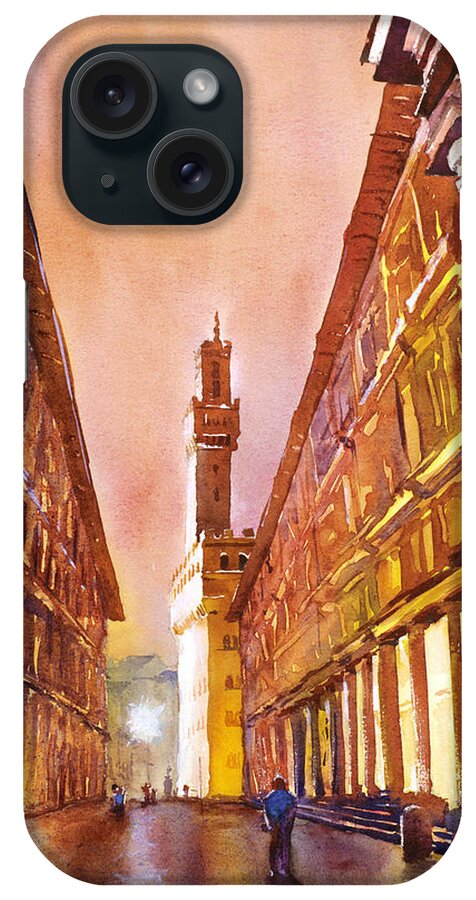 Uffizi iPhone Case featuring the painting Uffizi- Florence by Ryan Fox