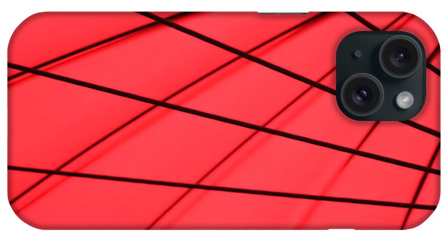 Geometrical iPhone Case featuring the photograph Red and Black Abstract by Tony Grider