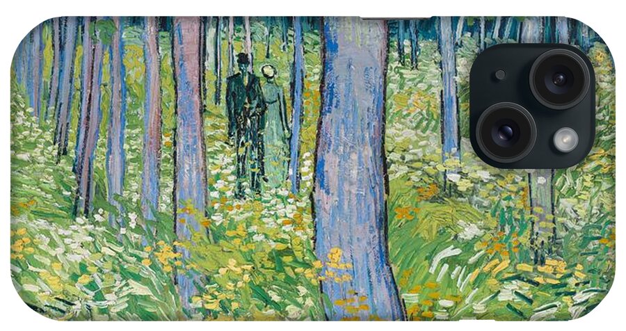 Van Gogh iPhone Case featuring the painting Undergrowth With Two Figures, 1890 by Vincent van Gogh