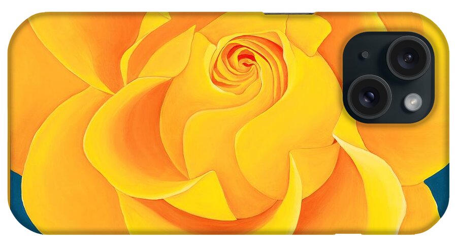 Yellow Rose iPhone Case featuring the painting Unforgettable by Lisa Bentley