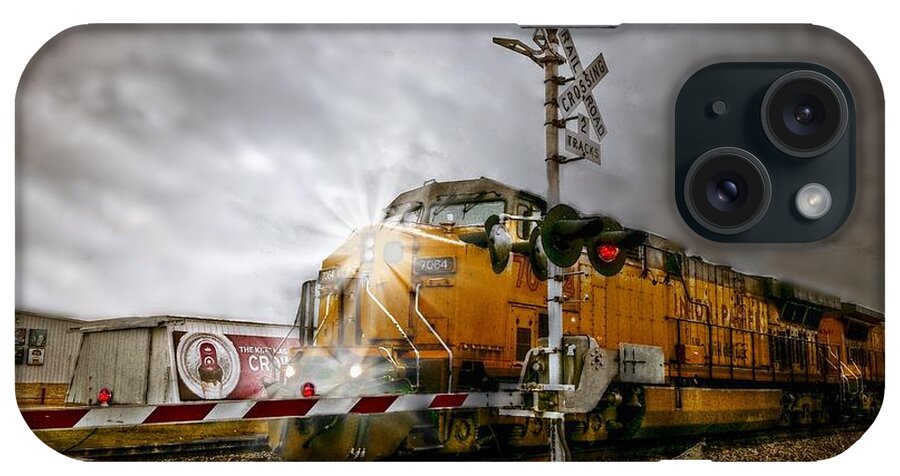 Up 7064 iPhone Case featuring the digital art Union Pacific 7064 by Linda Unger