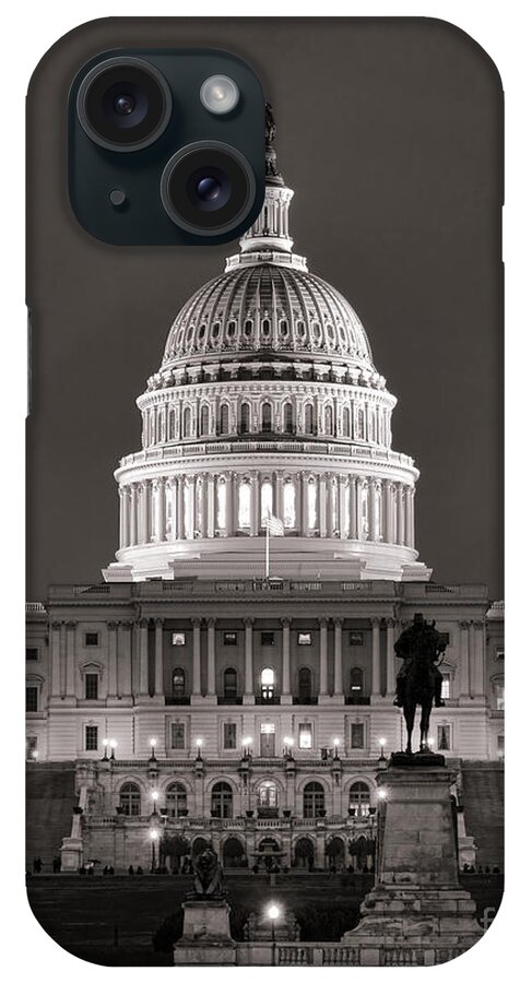 Washington iPhone Case featuring the photograph United States Capitol at Night by Olivier Le Queinec