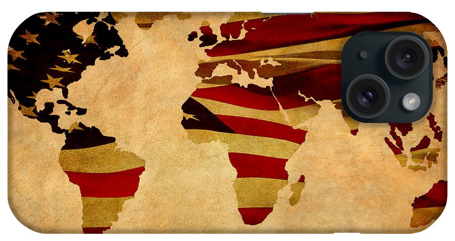 Maps iPhone Case featuring the photograph United World Map by Athena Mckinzie