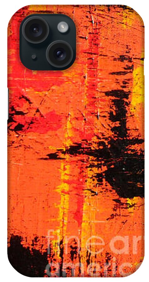 Abstract iPhone Case featuring the painting Universe by Amanda Sheil