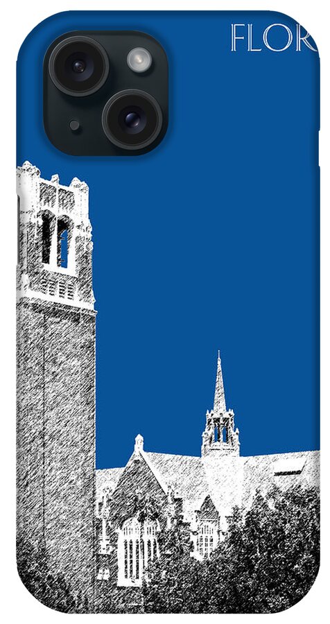 University iPhone Case featuring the digital art University of Florida - Royal Blue by DB Artist