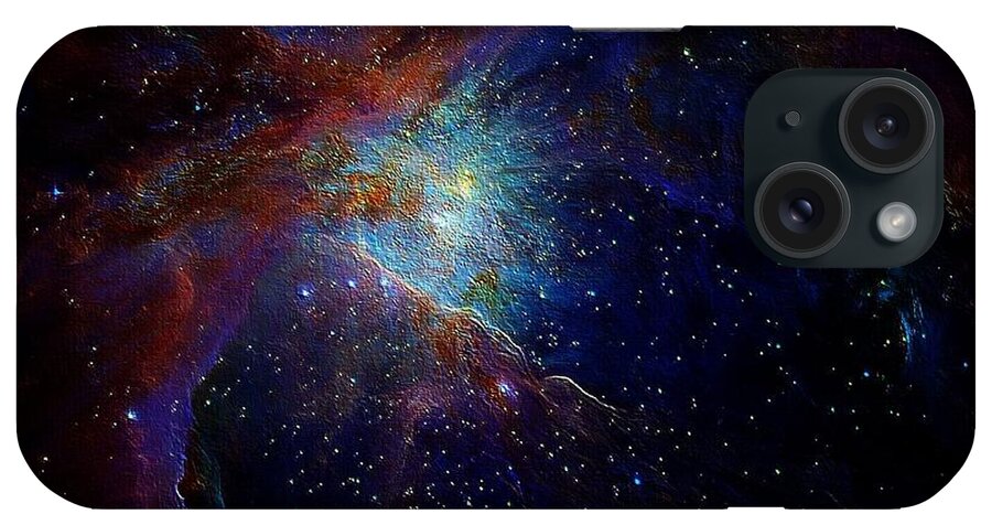 Unknown iPhone Case featuring the painting Unknown Distant Worlds by Maciek Froncisz