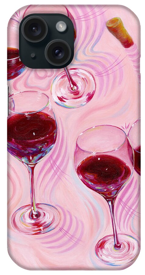 Wine Goblet iPhone Case featuring the painting Uplifting Spirits by Sandi Whetzel
