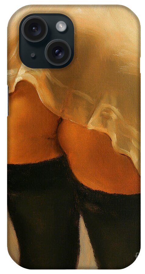 Paintings iPhone Case featuring the painting Naughty butt nice by John Silver