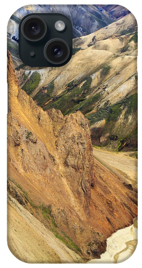 Nis iPhone Case featuring the photograph Valley Through Rhyolite Mountains by Mart Smit