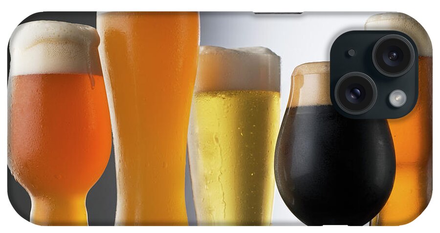 Five Objects iPhone Case featuring the photograph Variety Of Beer Glasses by Jack Andersen