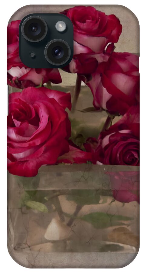 Vase iPhone Case featuring the photograph Vase Of Roses by Jean-Pierre Ducondi