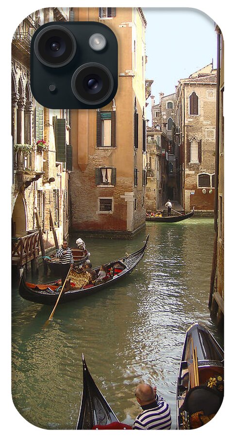 Europe iPhone Case featuring the photograph Venice Gondolas by Karen Zuk Rosenblatt