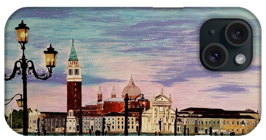 Venice iPhone Case featuring the painting Venice Italy by Jasna Gopic by Jasna Gopic