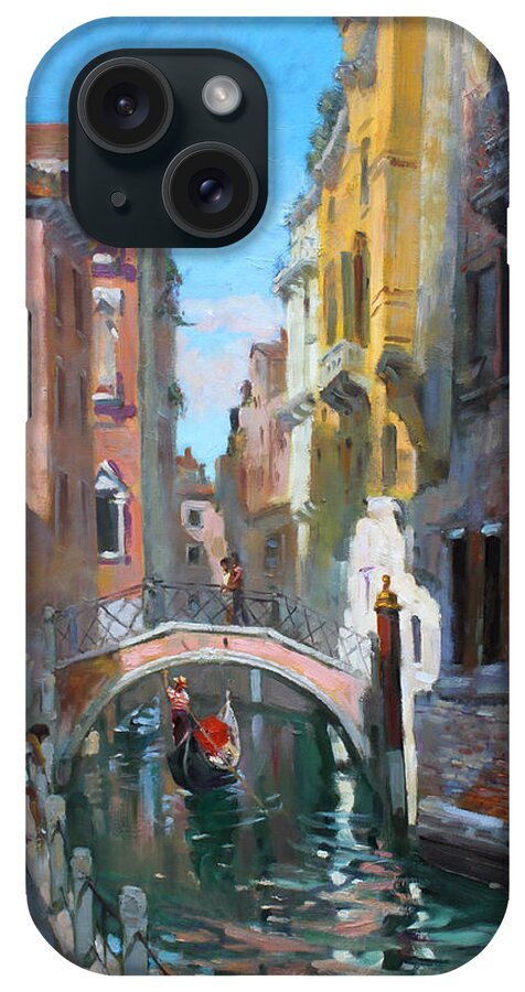 Venice iPhone Case featuring the painting Venice italy by Ylli Haruni