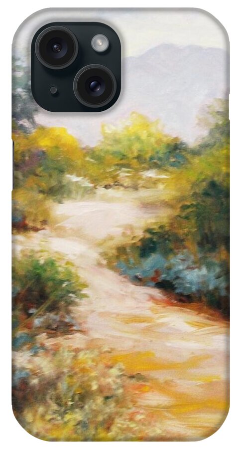 Chandler iPhone Case featuring the painting Veterans Park Pathway by Peggy Wrobleski