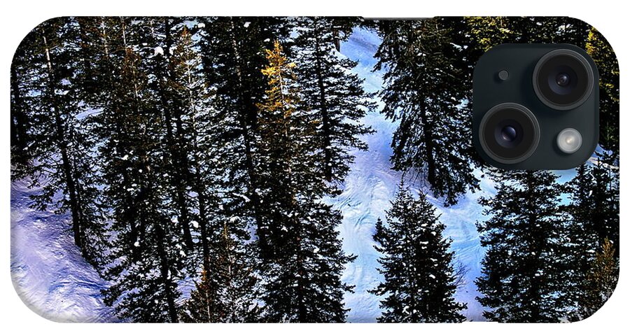 High Places iPhone Case featuring the photograph View of Evergreens at Beaver Creek Colorado by Jacqueline M Lewis