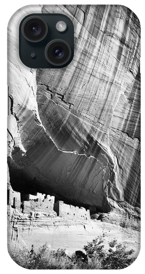 Ansel Adams iPhone Case featuring the digital art View from river valley Canyon de Chelly by Ansel Adams