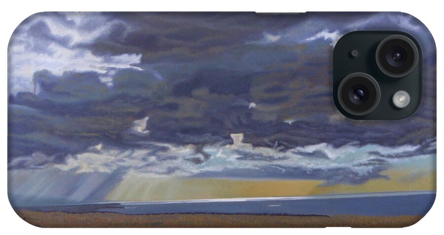 Hawaiian Painting iPhone Case featuring the painting View from Spencer by Thu Nguyen