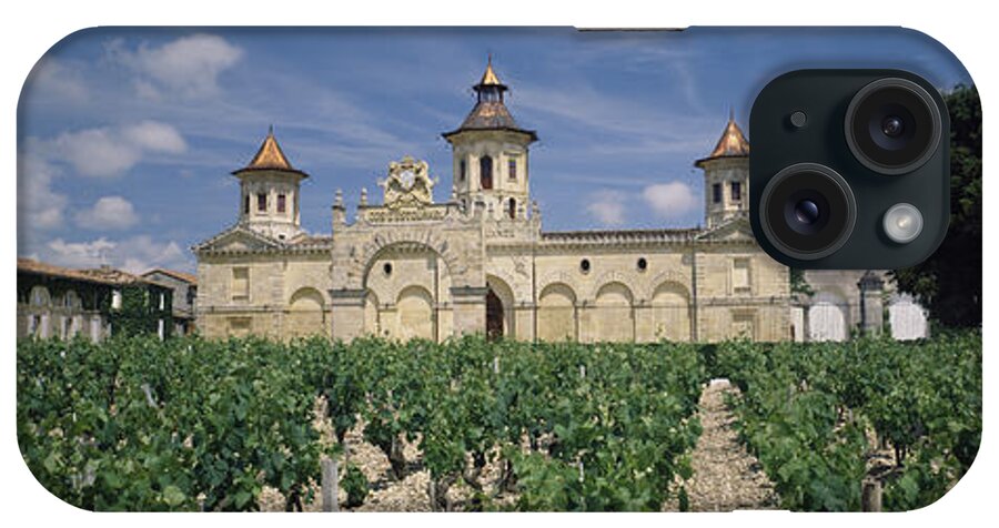 Photography iPhone Case featuring the photograph Vineyard In Front Of A Castle, Chateau by Panoramic Images